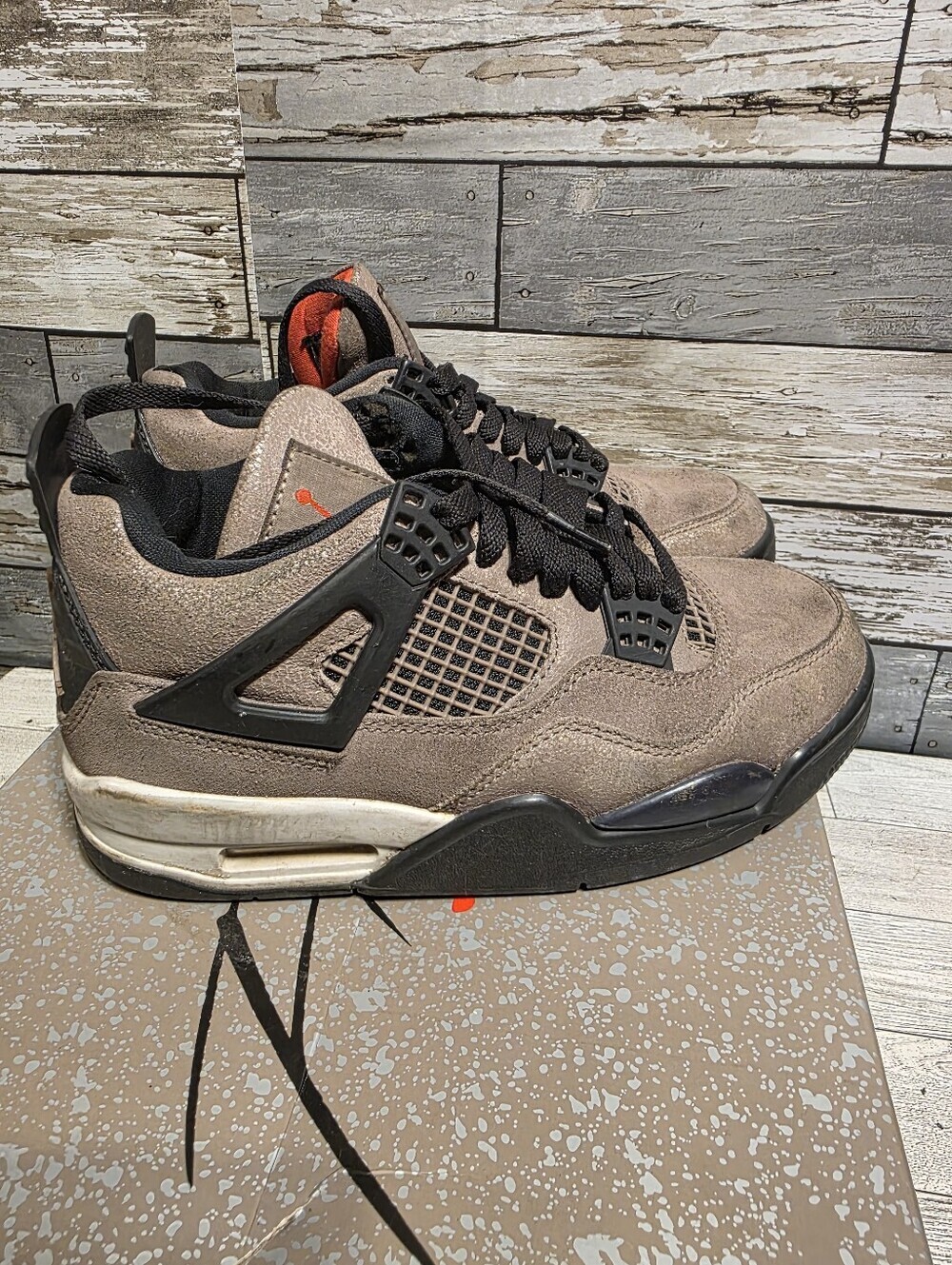 Jordan Kids Sneakers - Gray with Black and Orange Accents - Picture 3 of 6